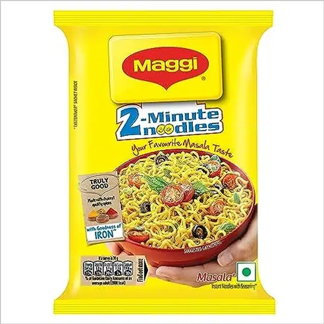 मैगी 2 मिनट इंस्टेंट नूडल्स मसाला 5X70 g (पाउच) (सेट ऑफ़ 5)