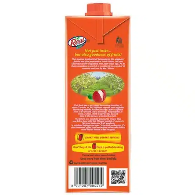Real Litchi Juice, 2X1 L (Pack Of 2)