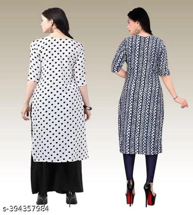 Crepe Kurtis for Women (Multicolor, S) (Pack of 2)