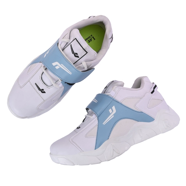 Sneakers for Men (White & Sky blue, 6)