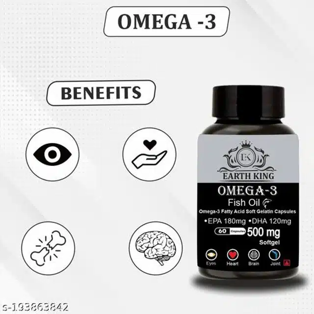 Earth King 60 Pcs Omega3 Fish Oil Capsule