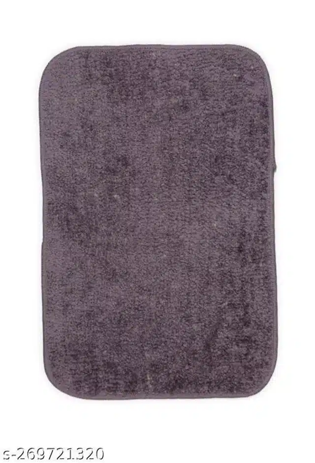 Rectangular Handmade Rug (Dark Grey, 60x40 cm)
