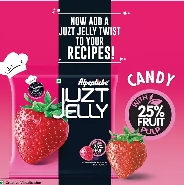 ALPENLIEBE JUZT JELLY Strawberry Flavour Pouch 148. g