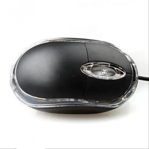 Plastic Wired Optical Mouse (Black)