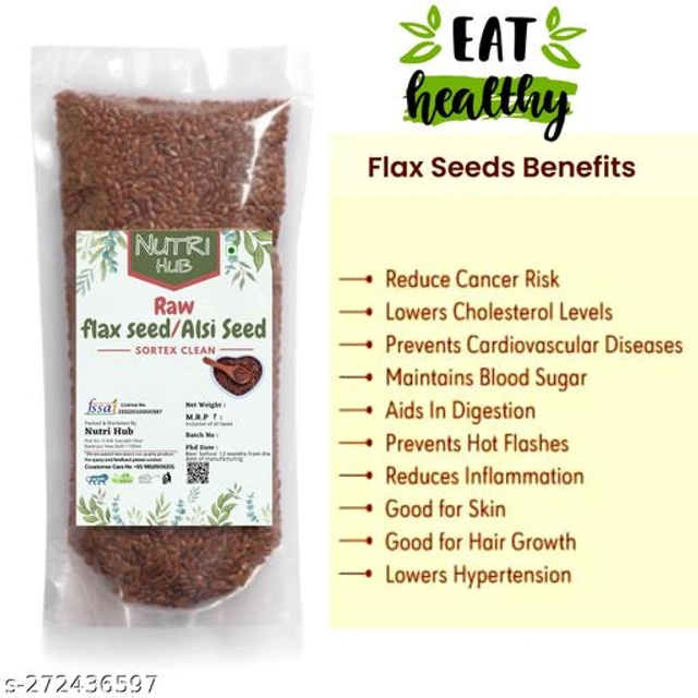 Nutri Hub Brown Flax Seeds (1000 g)