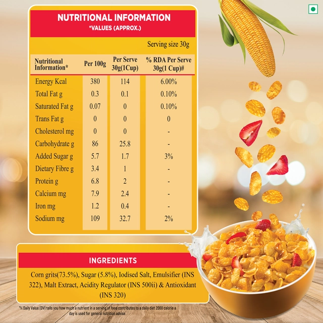 क्वालिटी कॉर्न फ्लेक्स 150 g (पाउच)