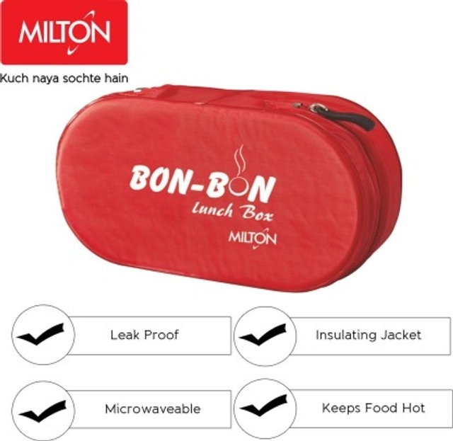 MILTON Bon- Bon 2 Lunch Box (2 Containers , 280 ml Each, pack of 1, Assorted)