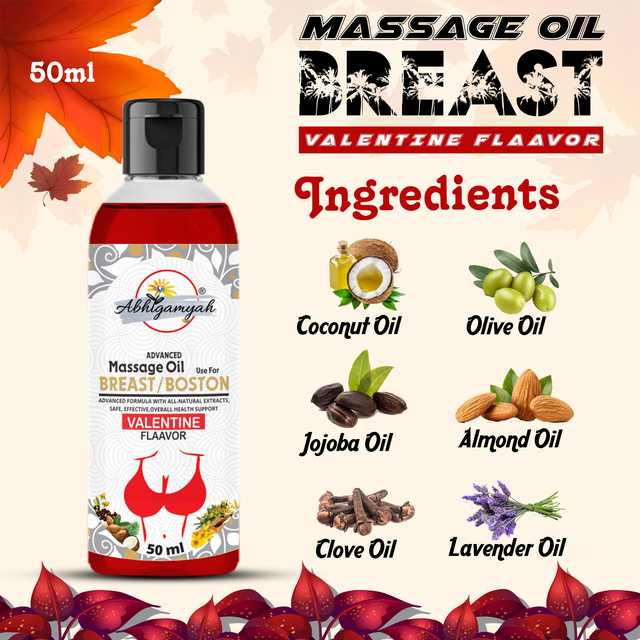 Abhigamyah Breast Massage Oil Helps In growth, Firming & Tightening (50 ml, Pack Of 1) (A-395)