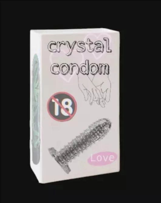 Rubber Crystal Extra Dotted Condom (Transparent)