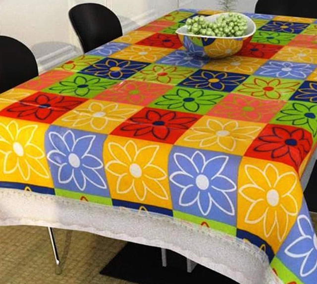 PVC Printed Table Cover (Multicolor, 40x60 inches)