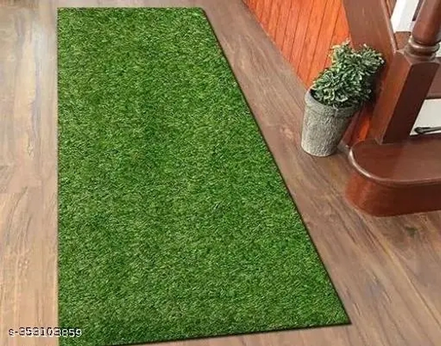 MORAJ Artifical Grass Runner 100x50 cm High Density 25 mm Grass Mat/Artificial Grass mat/Waterproof Mat/Green Grass Mat for Room/Door/Balcony/Hotel/Shop (Pack of 1)