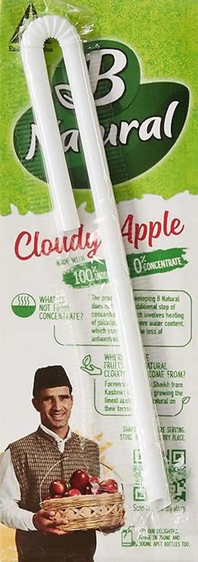 B Natural Apple Fruit Juice 4X180 ml (Pack of 4)