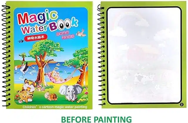 Quick Dry Book Water Coloring Book with Pen for Kids (Assorted, Set of 1)