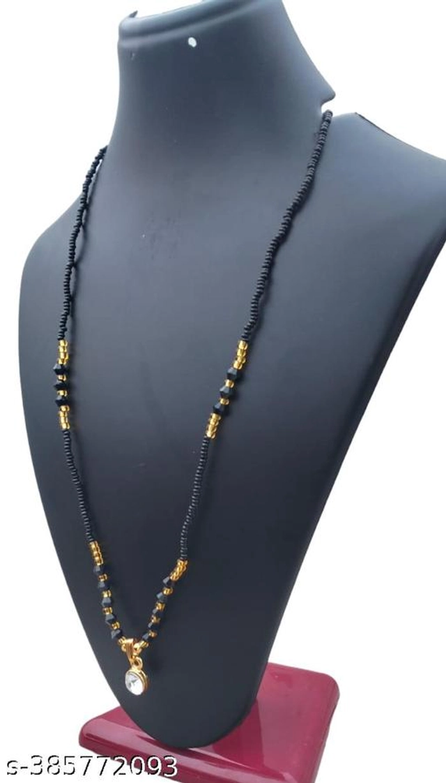 Alloy Mangalsutra for Women (Black & Gold)