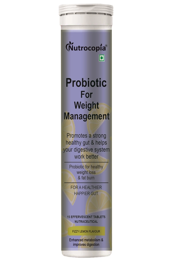 Nutrocopia Daily Probiotics + Prebiotics Effervescent 15 Pcs Multivitamin Tablets for Men & Women (Set of 1)