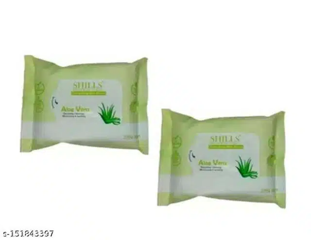 Shills Aloevera Wet Face Wipes (Pack of 2)