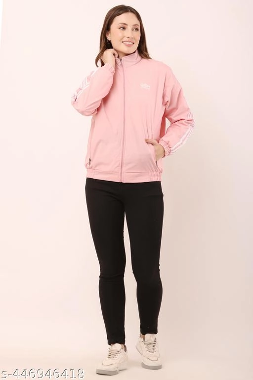 Nylon Jacket for Women (Pink, XL)