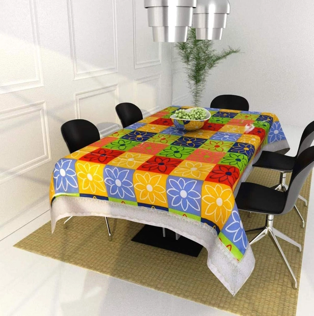 PVC Printed Table Cover (Multicolor, 40x60 inches)