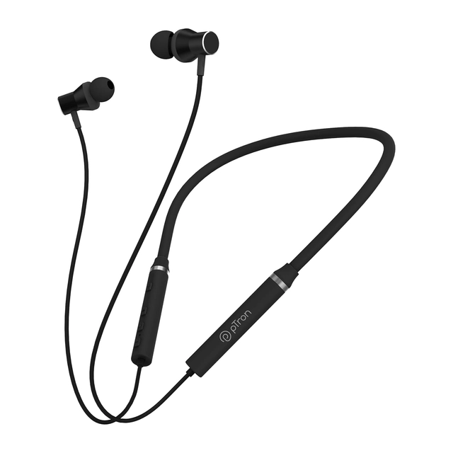 Rechargeable Wireless Bluetooth in-Ear Neckband (Black)