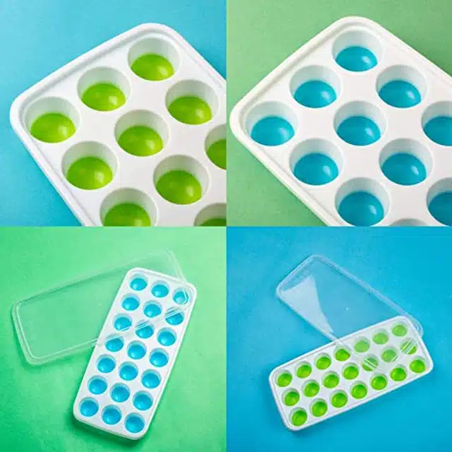 Silicone Pop Out Ice Cube Trays 2pk - Blue