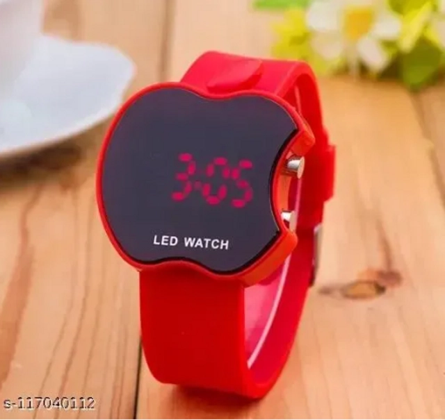 Silicone Strap Digital Watch for Men & Boys (Red)