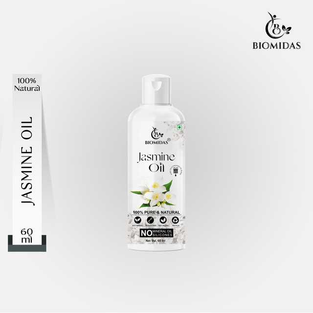 Biomidas 100% Pure & Natural Jasmine Oil For Softer Hair & Skin Nourishment (60 ml) (G-935)