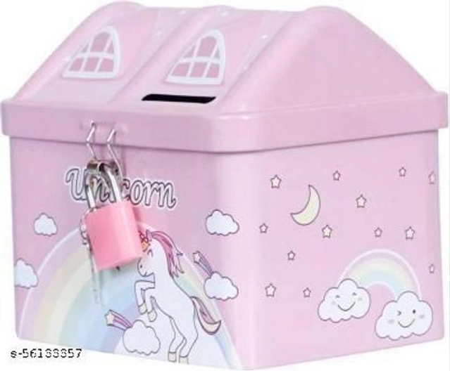 Metal Piggy Bank (Pink)