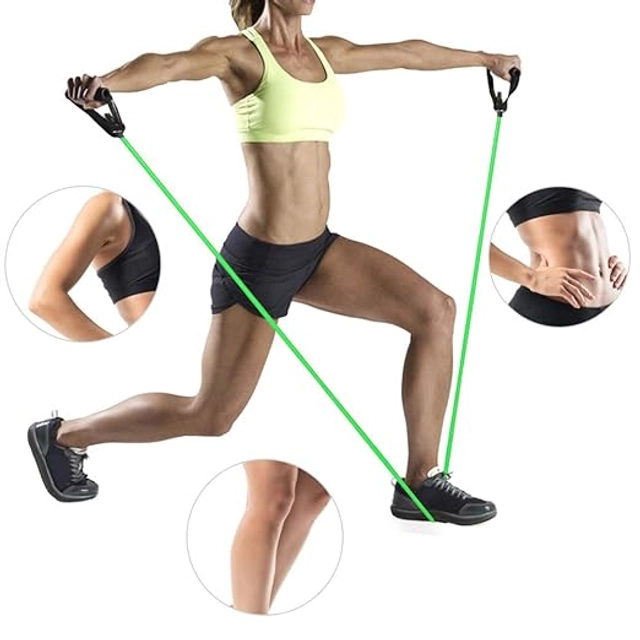 Rubber Resistance Exercise Band for Men & Women (Green)