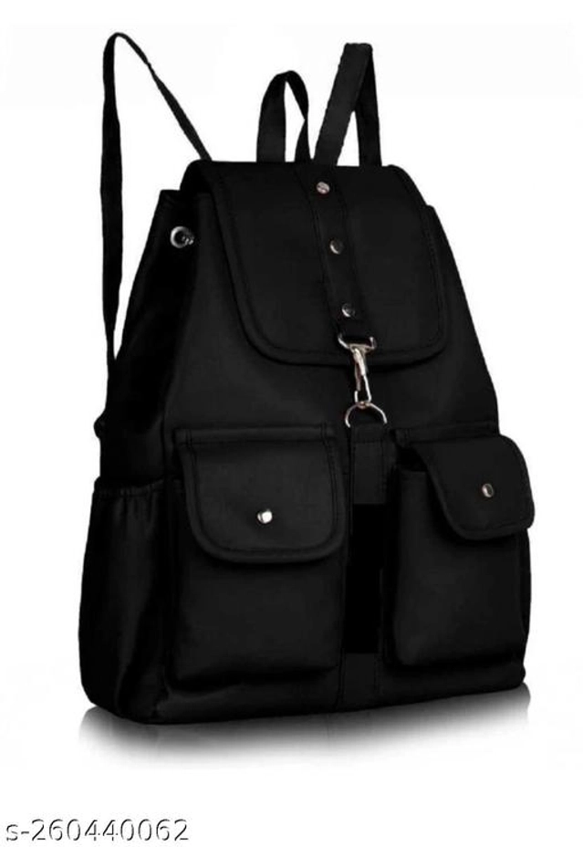 PU Backpack for Women (Black)