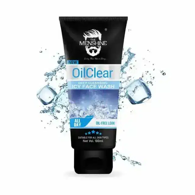 The Menhine Oil Clear Deep Cleansing Ice Face Wash (Pack of 1, 100 ml)