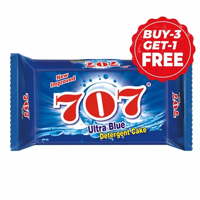 707 अल्ट्रा ब्लू डिटर्जेंट केक 4X150g (3 के साथ 1 मुफ्त)