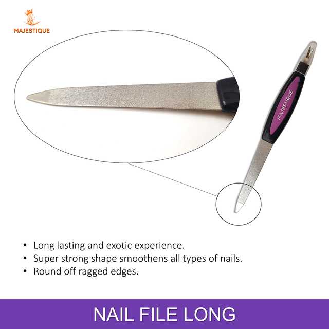 Majestique Nail File Long (Multicolour) (B-71)