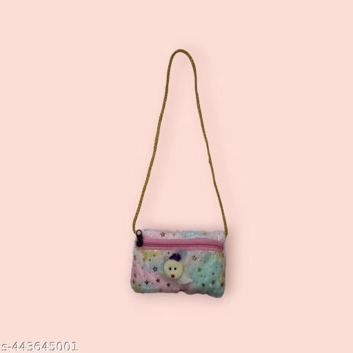 Fabric Printed Handbag for Girls (Multicolor)