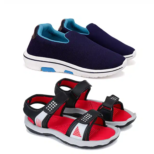 Combo of Casual Shoes and Sandals for Men (Pack of 2) (Multicolor, 10)