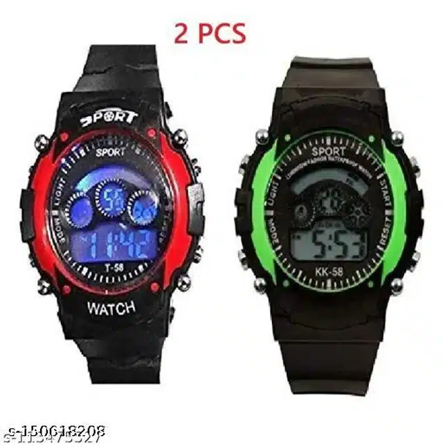 Sports Watches for Kids (Multicolor, Pack of 2)