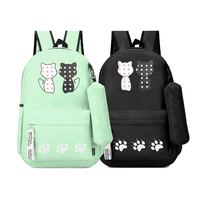 PU Backpacks for Women (Multicolor, Set of 2)