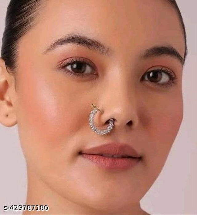 Alloy Nose Ring for Women (Multicolor)