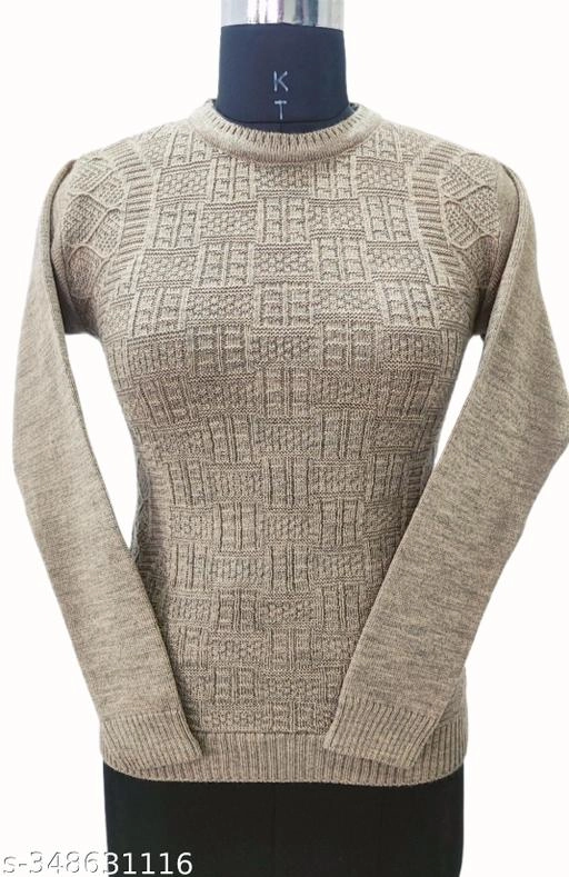 Woolen Solid Top for Women (Beige, Free Size)