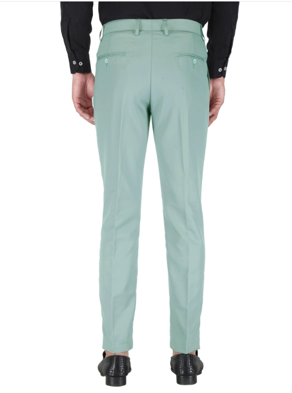 Poly Viscose Solid Trouser for Men (Mint Green, 28)