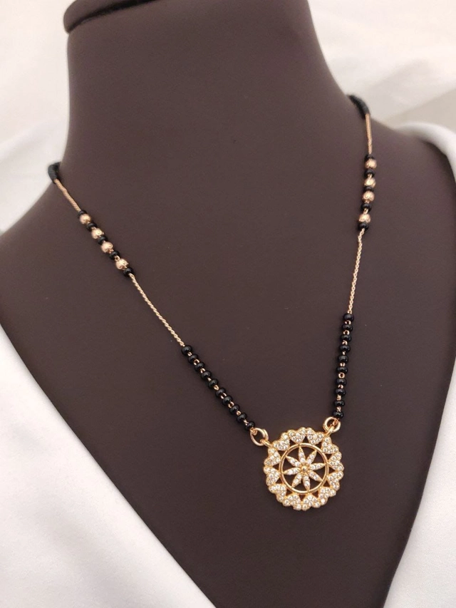 Alloy Gold Plated Mangalsutra for Women (Rose Gold)