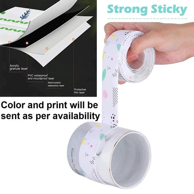 PVC Waterproof Sink Sealing Adhesive Tape (Multicolor)