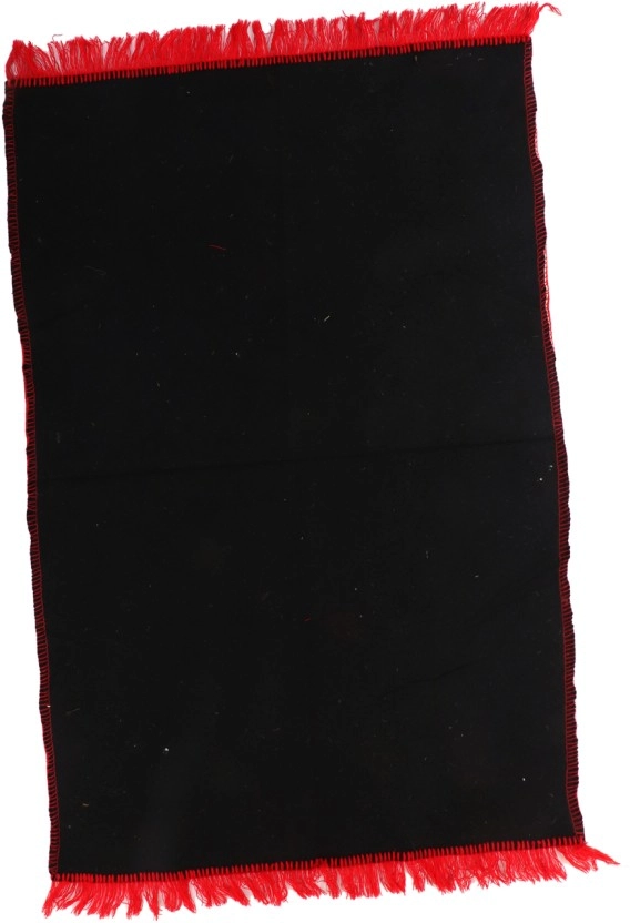 Qaleen Meditation & Multipurpose Use Velvet Rug Mat - Red (70x110cm)