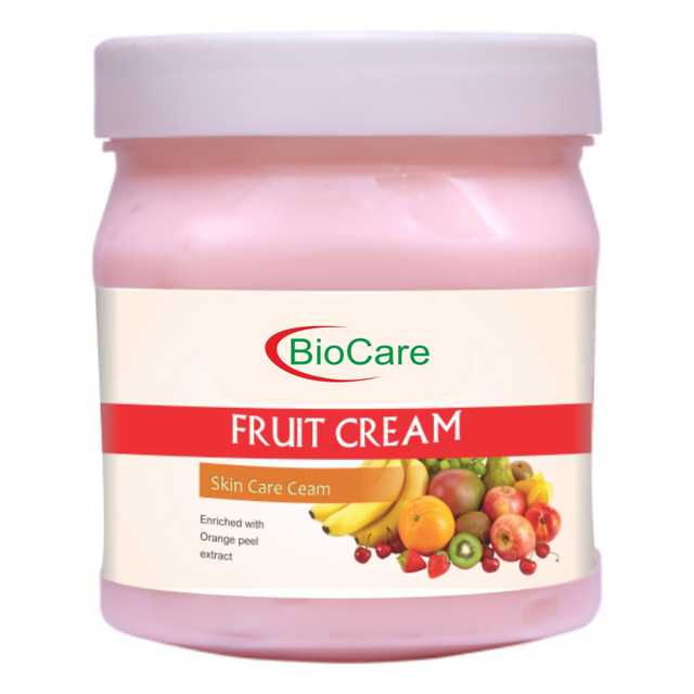 Combo Of Bioacre Fruit Cream (500 ml) With Biocare Green Lemon Scrub (500 ml) (O-1343)
