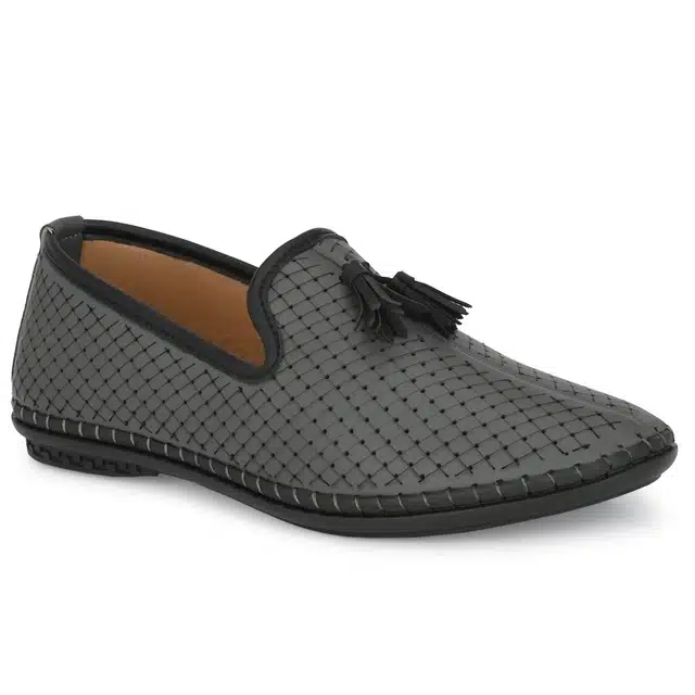 Men's Casual Loafers (Grey, 9) (JF-204)