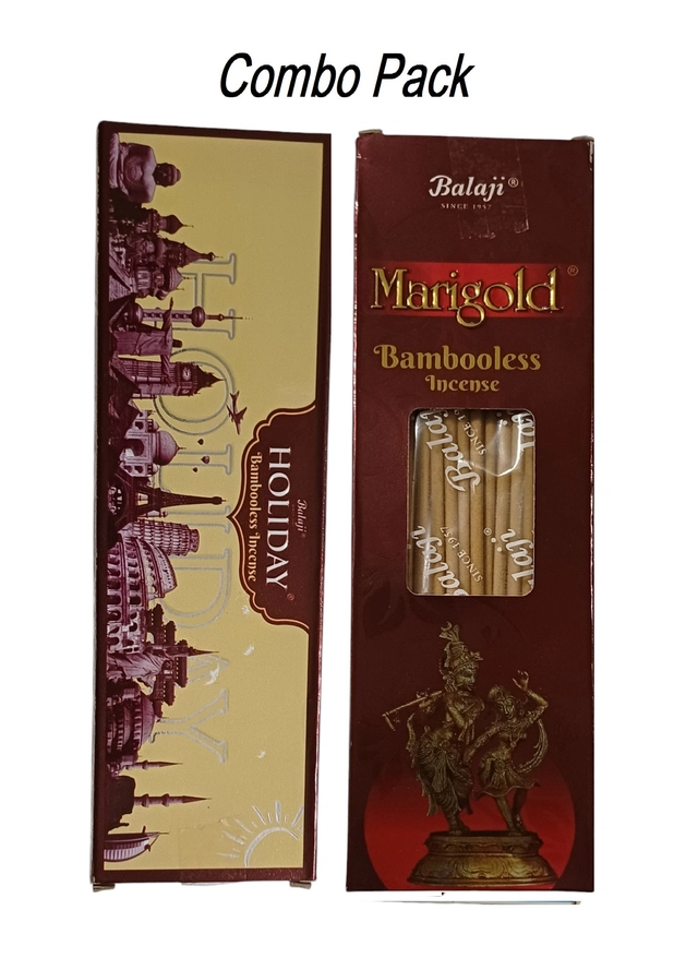 Combo of Holiday with Marigold Bambooless Dhoop Incense Sticks (100 g, Pack of 2)