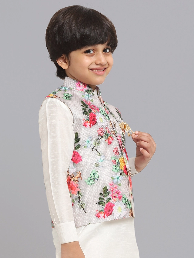 Jacquard Printed Jacket for Boys (Multicolor, 1-2 Years)