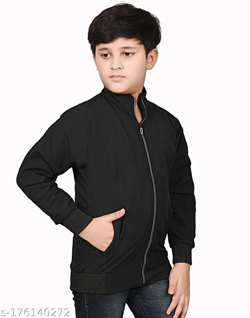 Jacket for Boys (Black, 3-4 Years)