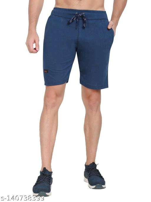 Cotton Blend Shorts for Men (Royal Blue, 30)