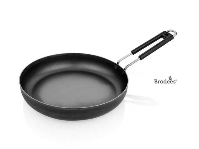 BRODEES Fry Pan 25 cm diameter (2 L capacity) (Iron, Induction Bottom) (A-17)