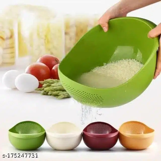 Plastic Food Strainer (Green)